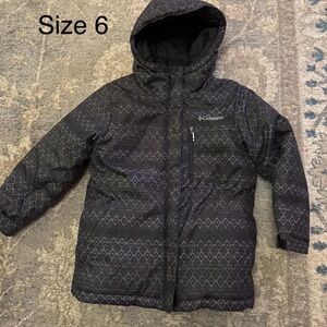 Columbia Kids Geometric Black Puffer Jacket